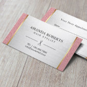 Roos Gold Hair Stylist Modern Silver Appointment Afsprakenkaartje