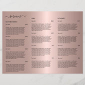 Roos Gold Hair Stylist Price List Service Menu (Achterkant)