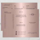 Roos Gold Hair Stylist Price List Service Menu (Voorkant / Achterkant)