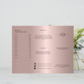 Roos Gold Hair Stylist Price List Service Menu (Staand voorkant)