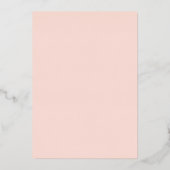 Roos Gold Hand-draw Fern Eucalyptus Wedding Folie Uitnodiging (Achterkant)