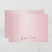 Roos Gold Handgeschreven Script Monogram Sjabloon (Voorkant / Achterkant)