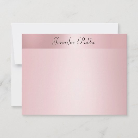 Roos Gold Handgeschreven Script Name Sjabloon (Voorkant)