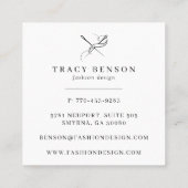 Roos Gold Handmade | Naald en draad Vierkante Visitekaartje (Achterkant)