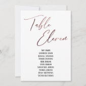 Roos Gold Handwritingstabel Elf - Zitplaatskaart (Voorkant)