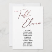 Roos Gold Handwritingstabel Elf - Zitplaatskaart (Achterkant)