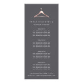 Roos Gold Hanger | Prijzen of diensten Reclamekaart (Voorkant)