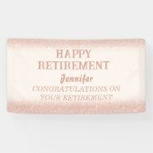 Roos Gold Happy Retirement Banner voor vrouwen (Horizontaal)