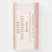 Roos Gold Happy Retirement Banner voor vrouwen (Verticaal)