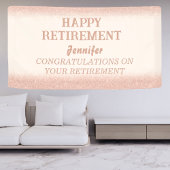 Roos Gold Happy Retirement Banner voor vrouwen