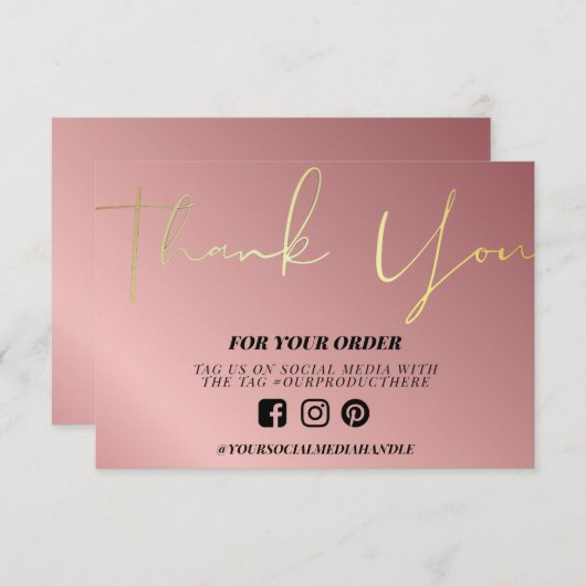 Roos Gold Hartelijk dank Aangepaste media invoegen (Voorkant / Achterkant)