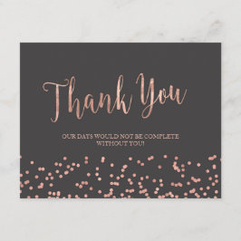 Roos Gold Hartelijk dank Bedankkaart