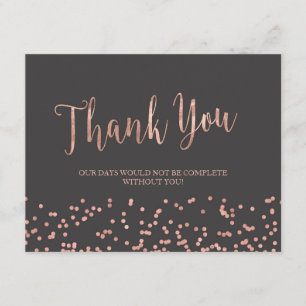 Roos Gold Hartelijk dank Bedankkaart