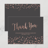 Roos Gold Hartelijk dank Bedankkaart (Voorkant / Achterkant)