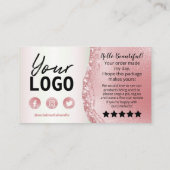 Roos Gold Hartelijk dank Invoegen Visitekaartje (Achterkant)