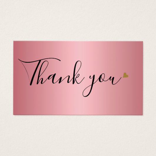 Roos Gold Hartelijk dank voor de Kaart voor winkel (Voorkant)