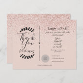 Roos Gold Hartelijk dank voor de Kaart voor winkel (Voorkant / Achterkant)