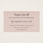 Roos Gold Hartelijk dank voor de Kaart voor winkel (Achterkant)