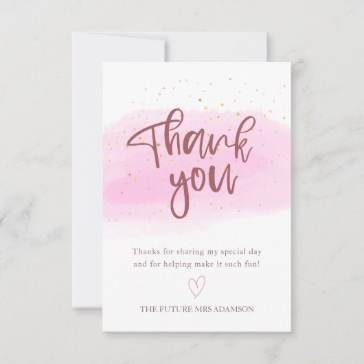 Roos Gold Hartelijk dank voor uw kaart voor Vrijge (Voorkant)