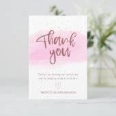 Roos Gold Hartelijk dank voor uw kaart voor Vrijge (Staand voorkant)