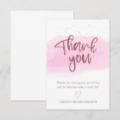 Roos Gold Hartelijk dank voor uw kaart voor Vrijge (Voorkant / Achterkant)