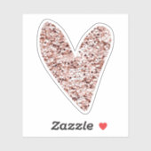Roos Gold Heart Clipart Cute Heart Glitter Design Sticker (Vel)