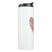 Roos Gold Heart Clipart Cute Heart Glitter Design Thermosbeker (Gedraaid links)