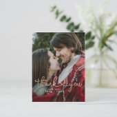 Roos Gold Heart Dank u kaarten (Staand voorkant)