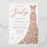 Roos Gold Heart Gown 60th Birthday Party Real Folie Uitnodiging<br><div class="desc">Roos Gold Heart 60th Birthday Party Real Folie Invitation Sixty & Fabulous Bekijk andere uitnodigingen in onze niche- en nestwinkel</div>