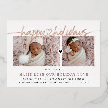 Roos Gold Heart Prettige feestdagen foto's