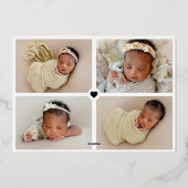 Roos Gold Heart Prettige feestdagen foto's (Achterkant)