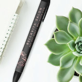 Roos Gold Heart Salon Business Promotion Zwarte Inkt Pen