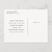 Roos Gold Heart Save the Date Aankondigingskaart (Achterkant)