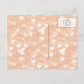 Roos Gold Hearts Blush word Mijn Bridesmaid Uitnodiging Briefkaart (Achterkant)