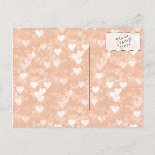 Roos Gold Hearts Blush word Mijn Bridesmaid Uitnodiging Briefkaart (Achterkant)