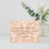 Roos Gold Hearts Blush word Mijn Bridesmaid Uitnodiging Briefkaart (Staand voorkant)