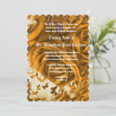 Roos Gold Hearts en Roos Weddenschap Kaart (Staand voorkant)