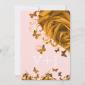 Roos Gold Hearts en Roos Weddenschap Kaart (Achterkant)