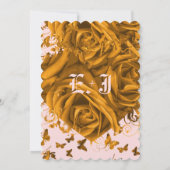 Roos Gold Hearts en Roos Weddenschap Kaart (Achterkant)