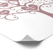 Roos Gold Hearts Family Tree Poster (Hoek)