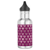 Roos Gold Hearts Glitter Patroon Waterfles (Links)