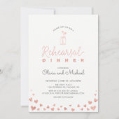 Roos Gold | Hearts rehearings binnenuitnodiging Kaart (Voorkant)