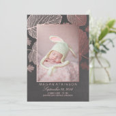 Roos Gold Herfst Newborn Foto geboorteaankondiging Aankondiging (Staand voorkant)