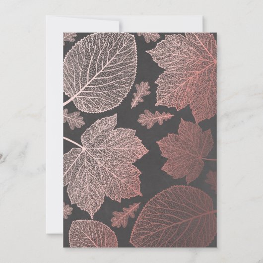 Roos Gold Herfst Newborn Foto geboorteaankondiging Aankondiging (Achterkant)