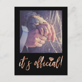 Roos Gold Het is een officiële trouwfoto bekendmak Kaart