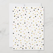 Roos Gold Hexagon Confetti Volwassenpartij Kaart (Achterkant)