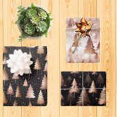 Roos Gold Holiday Metallic Trees Inpakpapier Vel