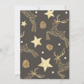 Roos Gold Holiday Ornament Exchange Party Kaart (Achterkant)