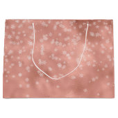 Roos Gold Holiday Snowflakes Kerstmis Groot Cadeauzakje (Voorkant)