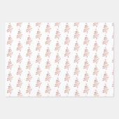 Roos Gold Holiday Snowflakes - Kerstmis Inpakpapier Vel (Voorkant 2)